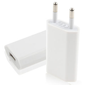 EU Plug USB Charger for iPhone 5, 4 & 4S, 3GS/3G, iPod Touch (White)