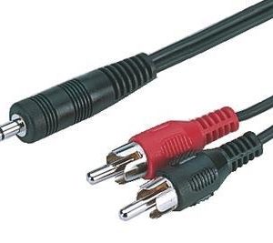 INLINE Audio Cable 1 x 3.5mm stereo plug, 2 x RCA plug 1.5M