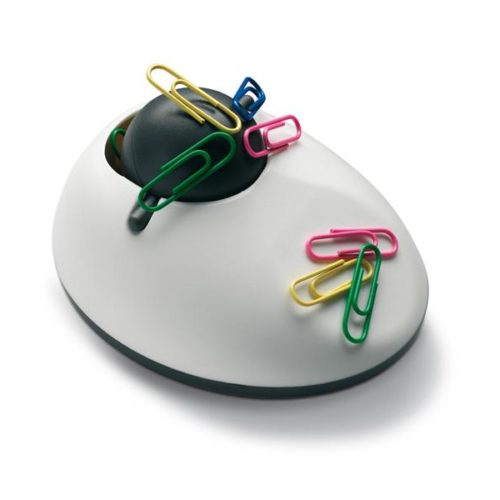 Memoholder / Paper clip dispenser (White-Grey)