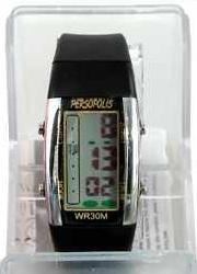 Persopolis unisex watch silicone strap black