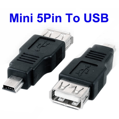 USB 2.0 Female to Mini USB 5Pin Male Adapter