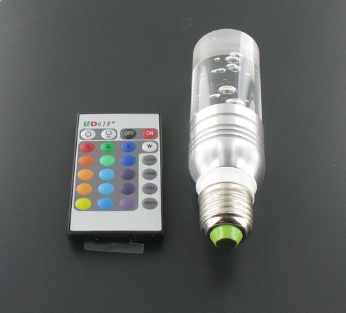 3 Watt RGB Crystal LED Bulb E27