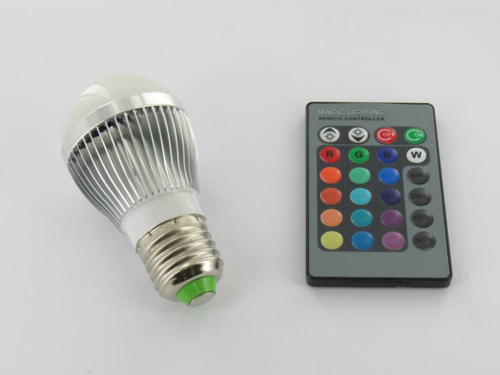 3 Watt RGB LED bulb 'lamp E27