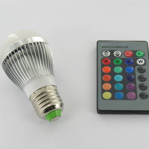 3 Watt RGB LED bulb 'lamp E27