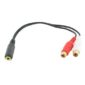 3.5mm Jack Female to 2x RCA Female Cable