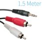 3.5mm Jack Male to 2x RCA Male Cable 1.5 Meter