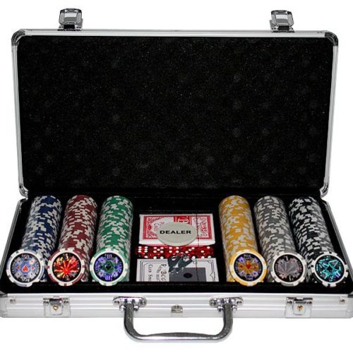300 Poker Chips with Aluminiumcase (11,5 Gramm, Chips LASER)