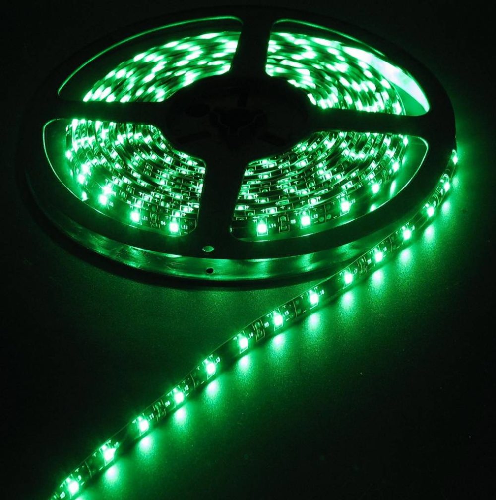 60led green black pcb 5m IP65
