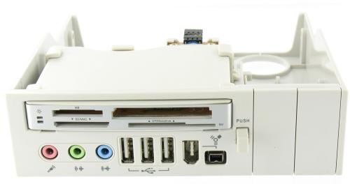 64 in 1 - 5.25'' White Panel Cardreader USB Firewire Audio