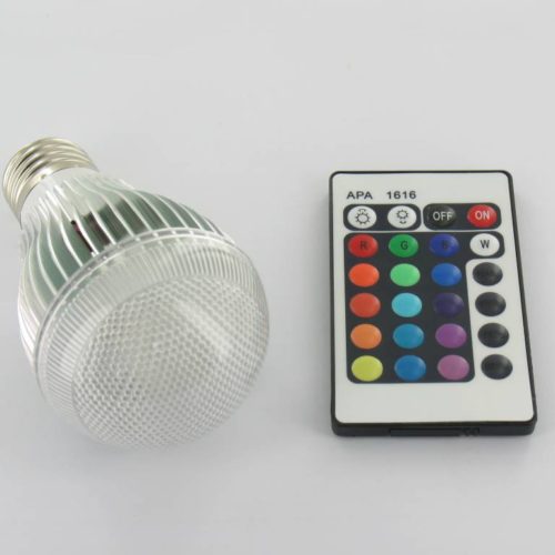9 Watt RGB LED bulb 'E27 with IR Remote Control