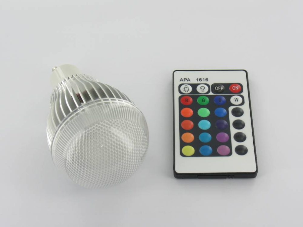 9 Watt RGB LED bulb 'GU10 with IR Remote Control