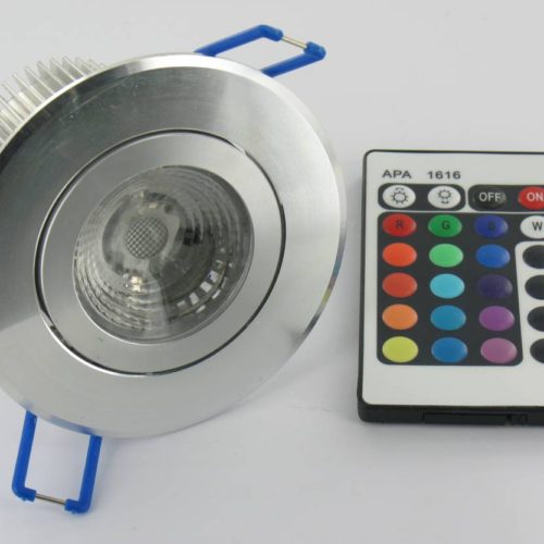 9W RGB Downlight with IR Remote Control