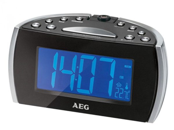 AEG Clock radio with time projection MRC 4119 P N Black