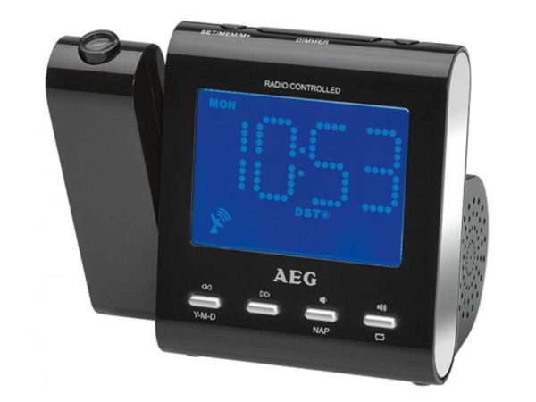 AEG Radio-controlled projection clock radio MRC 4122 F N Black