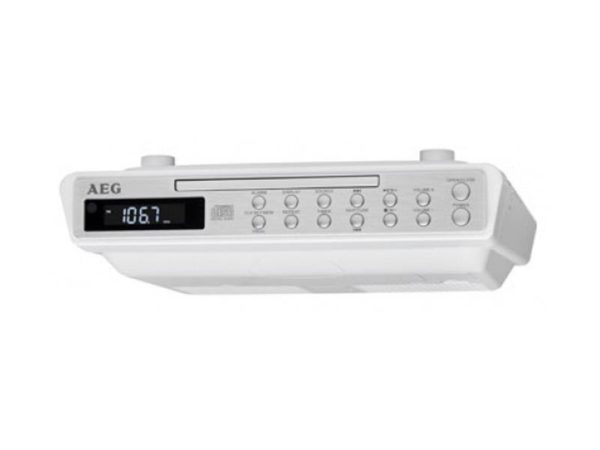 AEG Stereo Kitchen Clock Radio with CD KRC 4376 CD white