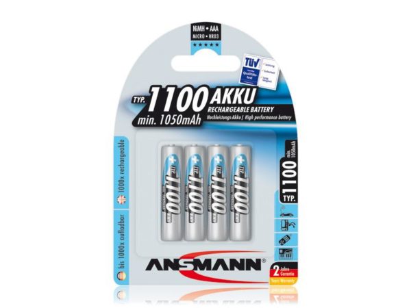 Akku Ansmann AAA Micro 1100mAH  (4 Pcs)
