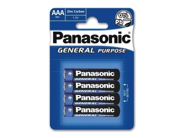 Batterie Panasonic (Blue) General R03 Micro AAA (4 St.)
