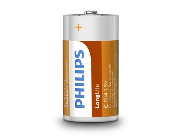 Battery Philips Longlife R14 Baby C (2 pcs.)
