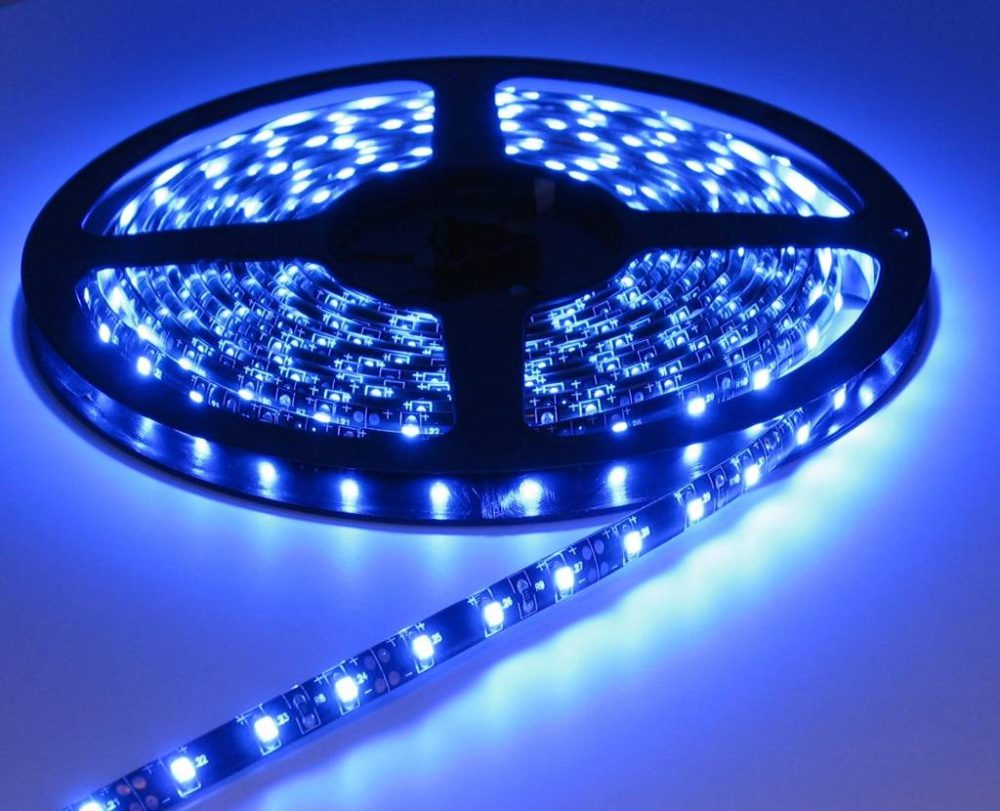 Blue 60led Black PCB 5m IP65