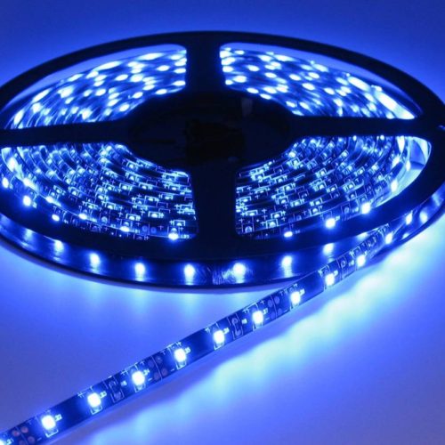 Blue 60led Black PCB 5m IP65 Complete