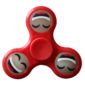 Fidget Spinner Toy - EMOJI HAPPY RED (GLOW IN THE DARK)