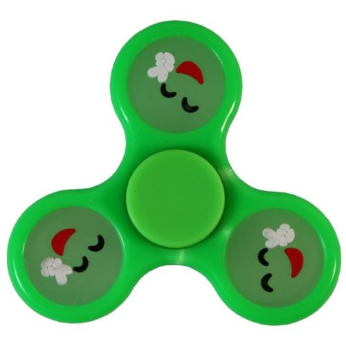 Fidget Spinner Toy - EMOJI PEACE GREEN (GLOW IN THE DARK)