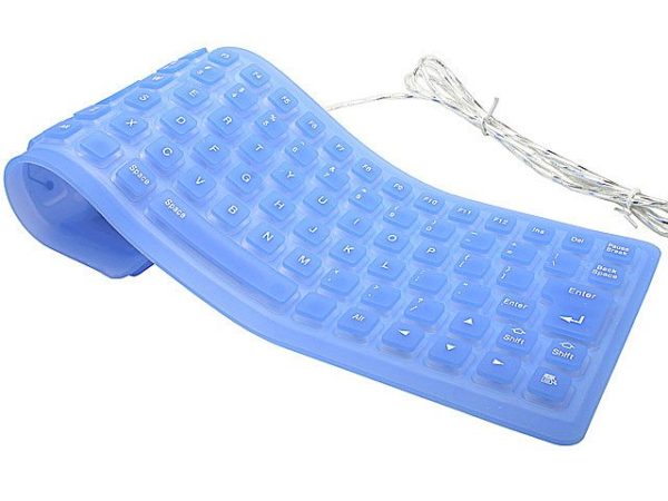 Flexible USB Keyboard Blue