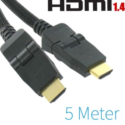 HDMI to HDMI 5 Meter With 2x 90 ° Connector