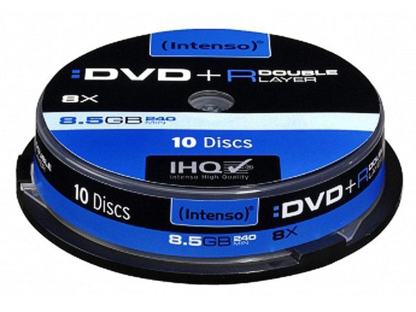 Intenso DVD+R 8,5 GB DL Double Layer 8x Speed - 10pcs Cake Box