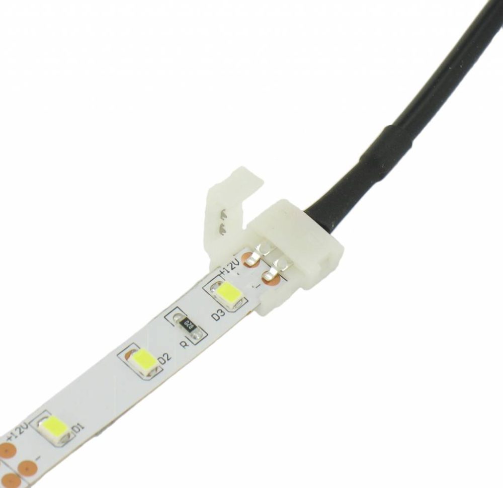 LED DC Jack Female Socket Connector Click to Single color