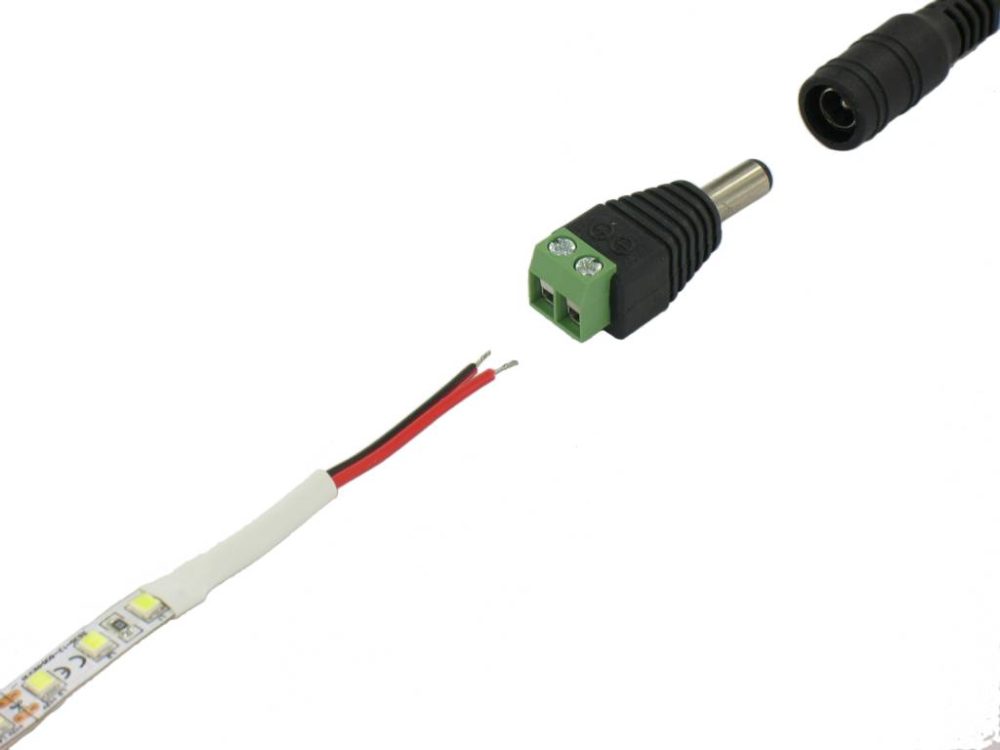 LED Socket DC Jack Male to Wire Connector