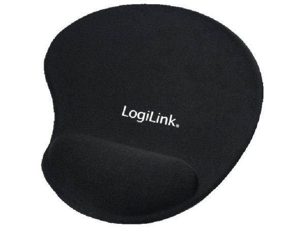 LogiLink Mousepad with silicone gel hand rest Black (ID0027)