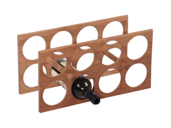 MK Bamboo MILANO - Wine Rack for 8 Bottles