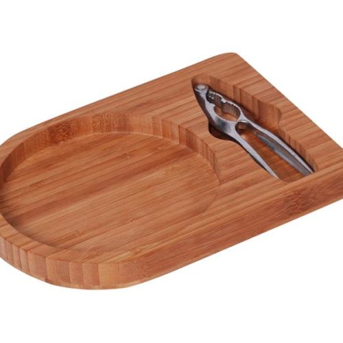 MK Bamboo STOCKHOLM - Wooden Tray with Nutcracker