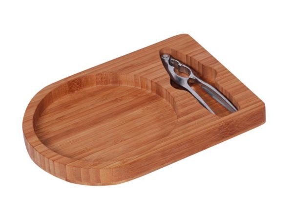 MK Bamboo STOCKHOLM - Wooden Tray with Nutcracker