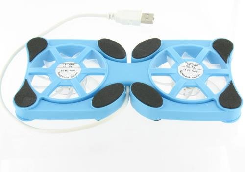 Mini Laptop Cooler Stand Blue