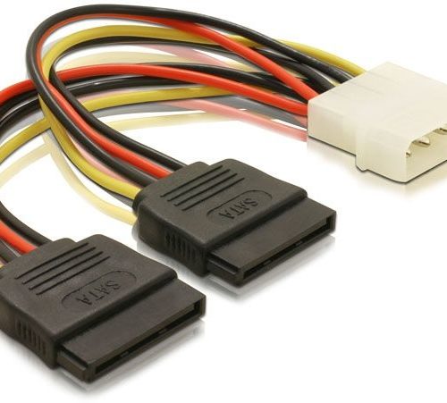 Molex to 2x SATA Power Cable