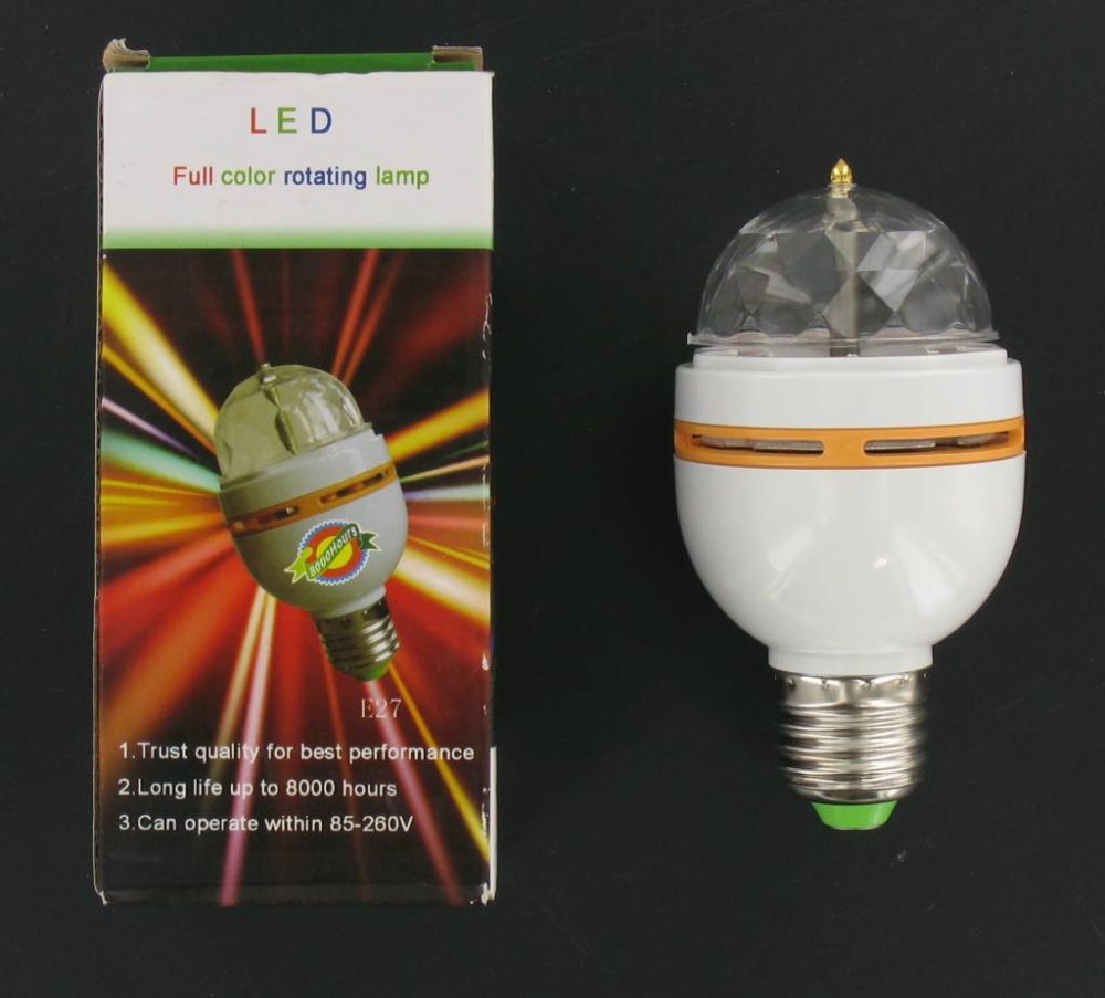 Multi-Color RGB LED Turn Lamp E27 3 Watt Small