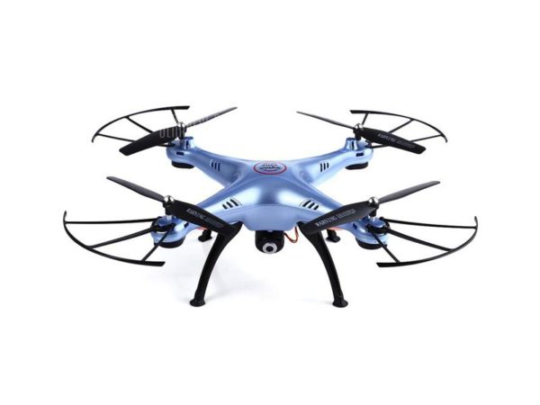 Quad-Copter SYMA X5HC 2.4G 4-Channel with Gyro + Camera (Blue + 4GB microSD)
