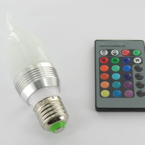 RGB 3 Watt LED 'Flame' Bulb E27