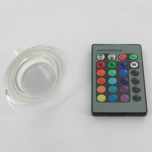 RGB 3 Watt LED Glass' Spot GU10 with IR Remote Control