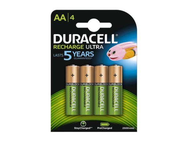 Rechargeable batteries Duracell AA Mignon 2500mAH (4 Pcs)
