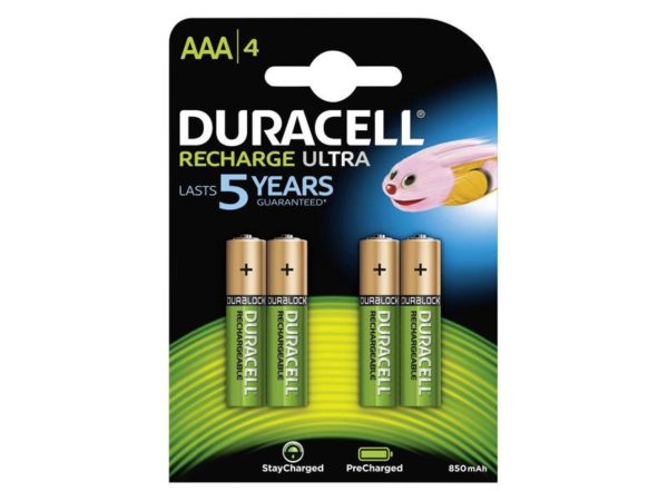 Rechargeable batteries Duracell AAA Micro 850mAh (4 Pcs)