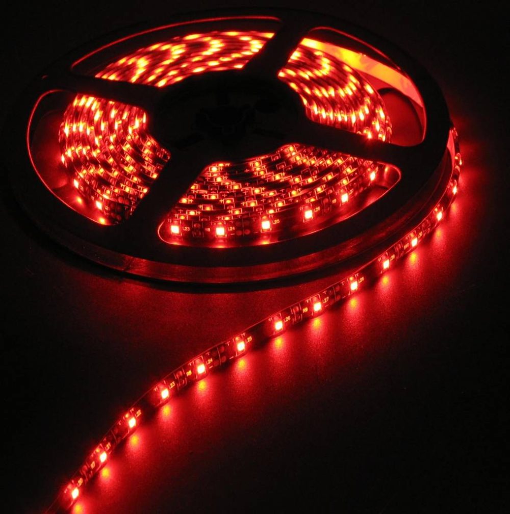 Red 60led Black PCB 5m IP65 Complete