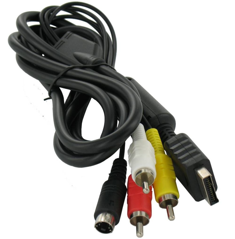 S-Video + RCA AV cable for Playstation 2 and 3