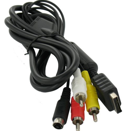 S-Video + RCA AV cable for Playstation 2 and 3