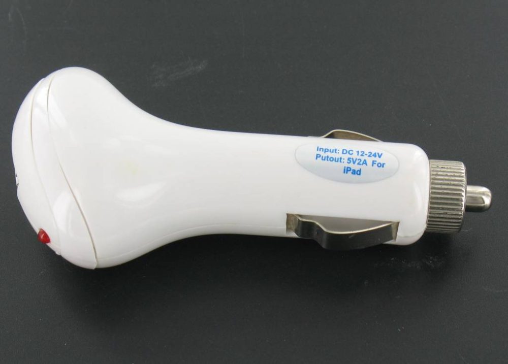 USB Car Charger 2000mAh White