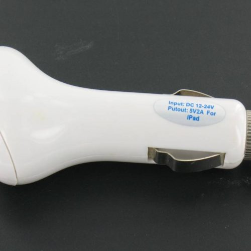 USB Car Charger 2000mAh White