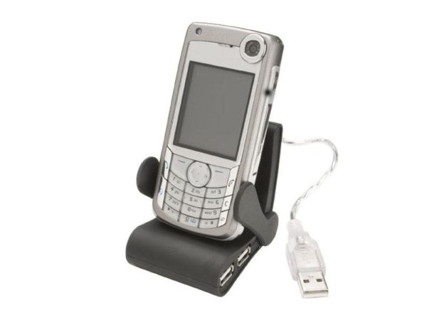 USB HUB 4 Port with mobile phone holder (12315200)