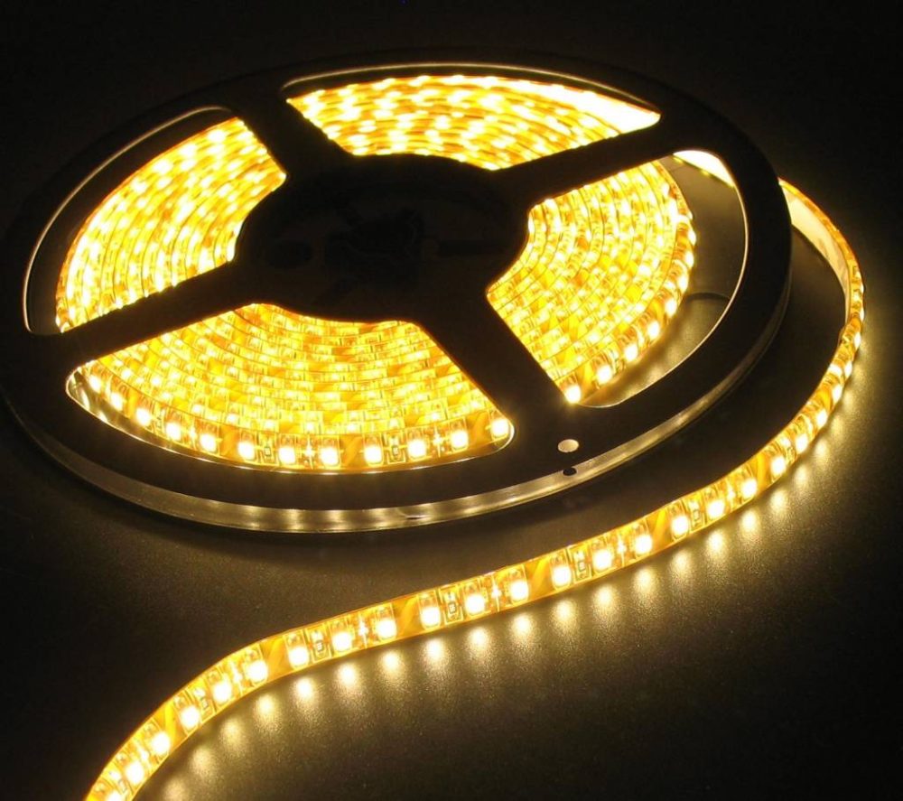 Warm White 5 Meter 120 LED 12 Volt Orange PCB